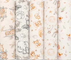 Babymam pieluszki flanelowe kolorowe pieluchy premium 5szt