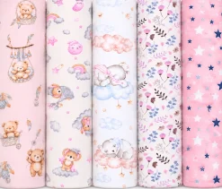Babymam pieluszki flanelowe kolorowe pieluchy premium 5szt