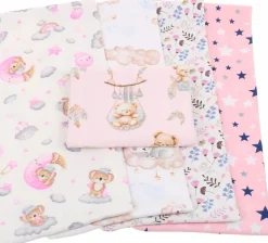 Babymam pieluszki flanelowe kolorowe pieluchy premium 5szt