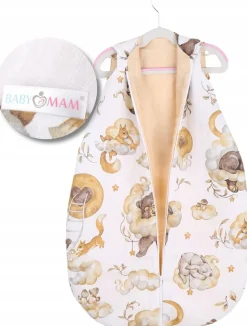 Babymam śpiworek do spania muślinowy regulowany niemowlęcy muślin light