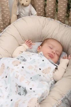Babymam śpiworek do spania muślinowy regulowany niemowlęcy muślin light