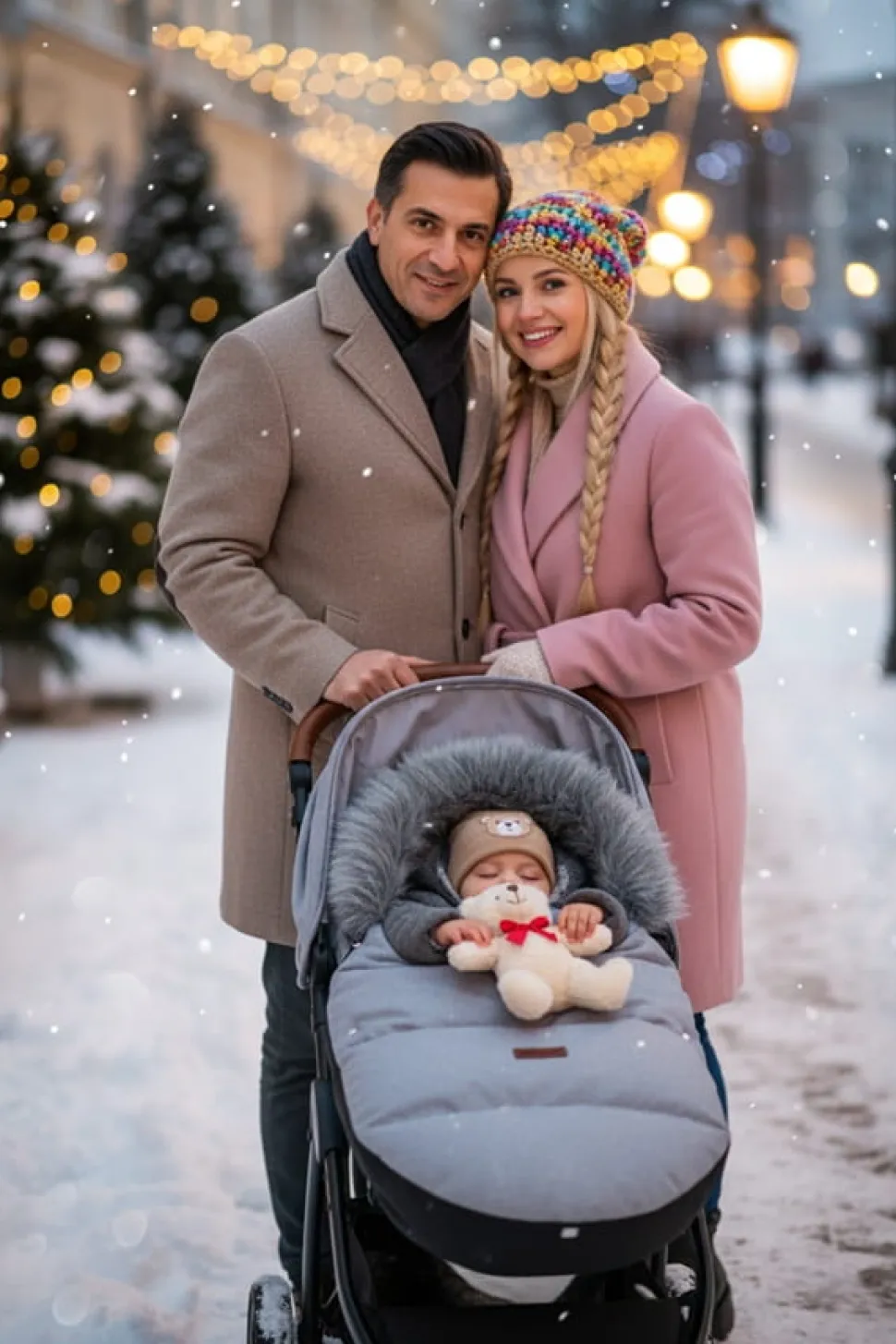 Babymam śpiworek do wózka sanek gondoli wodoodporny ocieplany z futerkiem