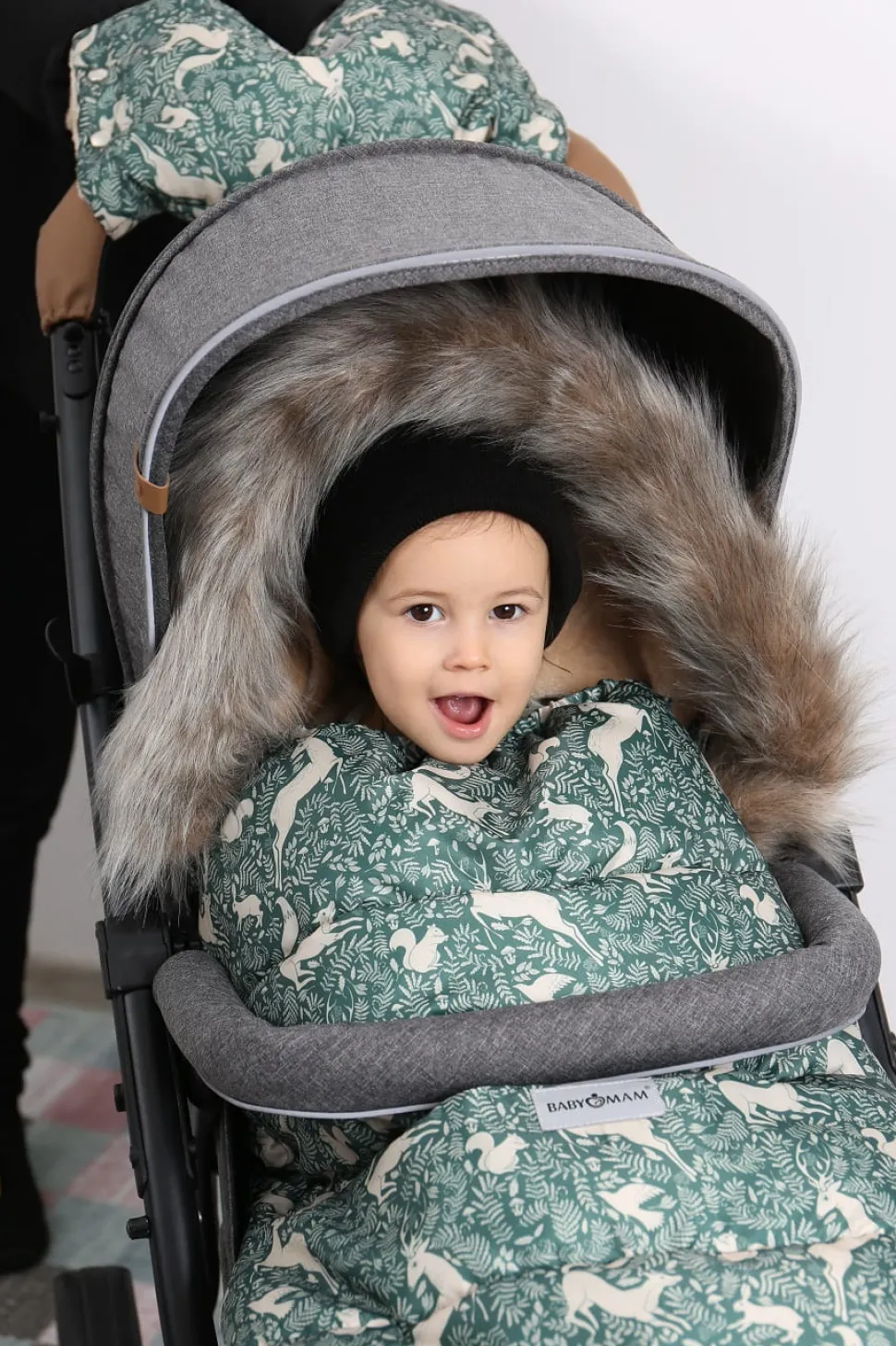 Babymam śpiworek do wózka sanek na zimę maxi 114cm