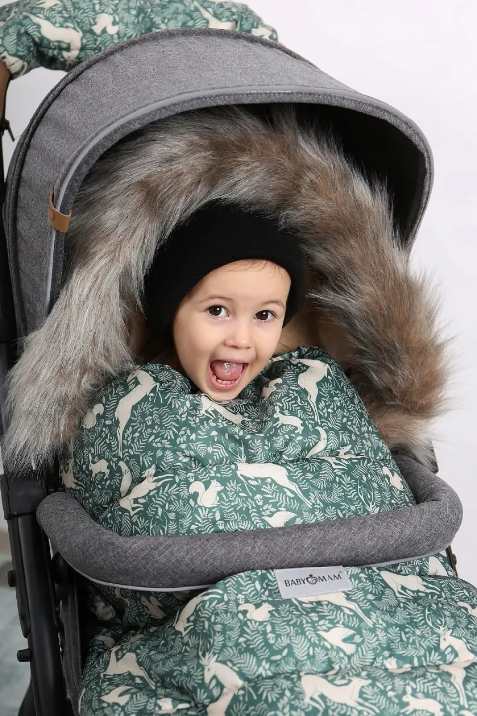 Babymam śpiworek do wózka sanek na zimę maxi 114cm