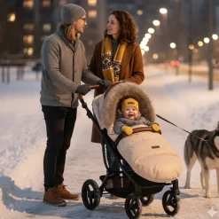 Babymam śpiworek do wózka sanek na zimę maxi 114cm