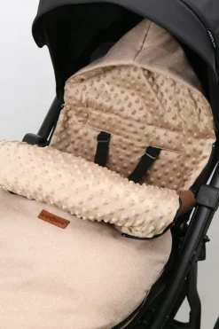 Babymam śpiworek do wózka sanek gondoli z kapturkiem ciepły minky