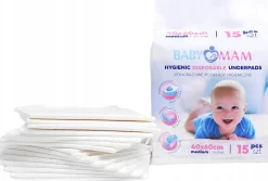 Babymam podkład jednorazowy 40x60 przewijak 15szt