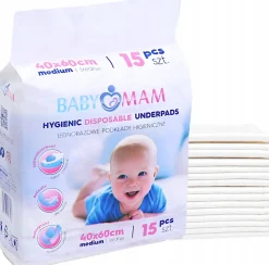 Babymam podkład jednorazowy 40x60 przewijak 15szt