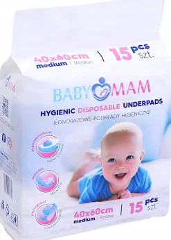 Babymam podkład jednorazowy 40x60 przewijak 15szt