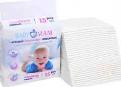 Babymam podkład jednorazowy 40x60 przewijak 15szt