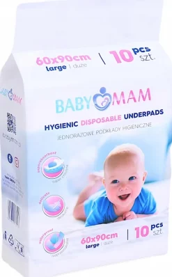 Babymam podkład jednorazowy 60x90 przewijak 10szt