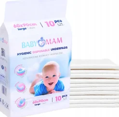 Babymam podkład jednorazowy 60x90 cm podkłady higieniczne przewijak 50szt