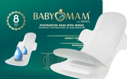 Babymam podpaski poporodowe ze skrzydełkami na noc podkłady 8szt
