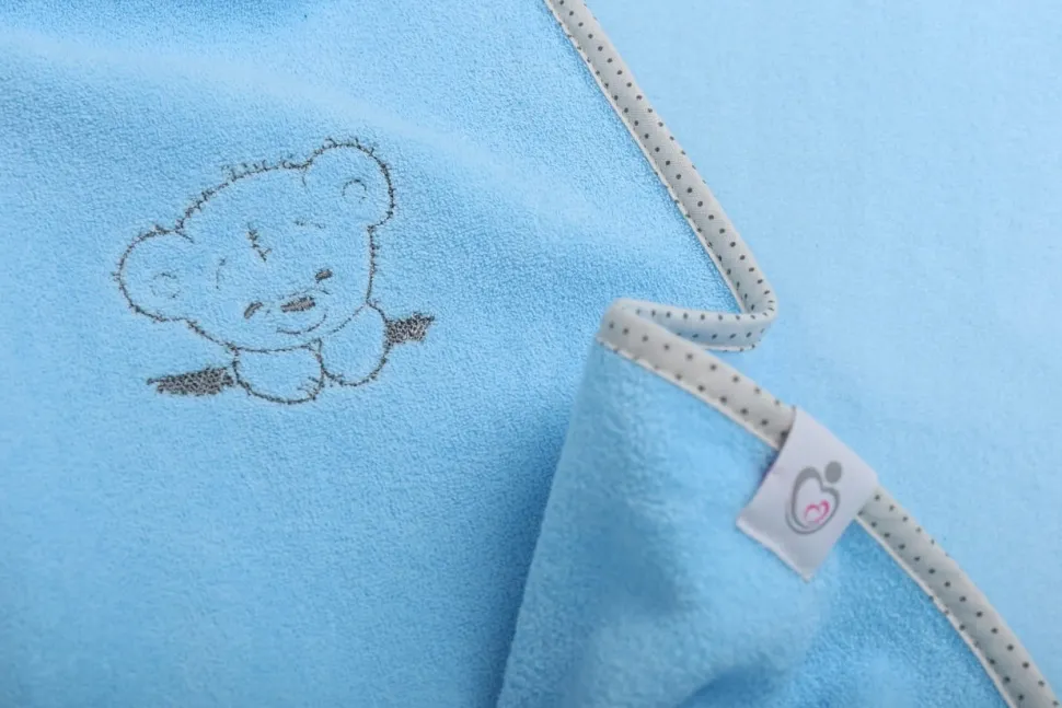 Babymam poncho kąpielowe okrycie z kapturem duże