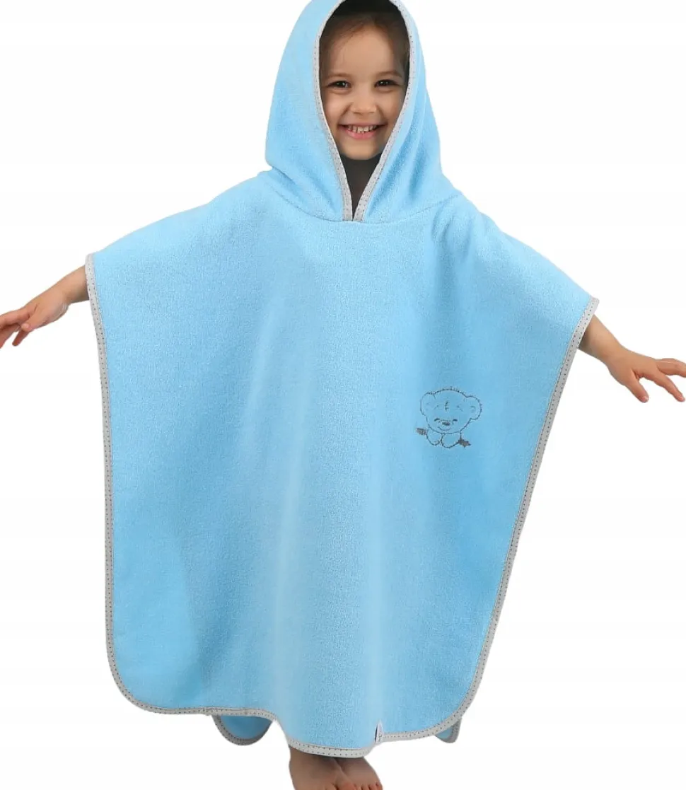 Babymam poncho kąpielowe okrycie z kapturem duże