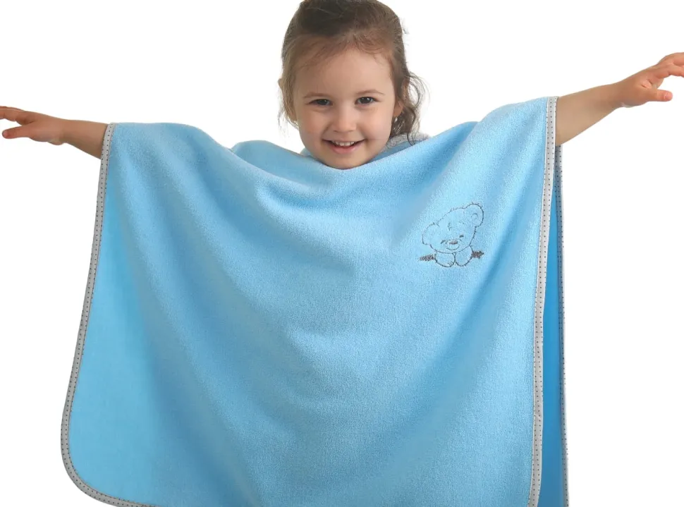 Babymam poncho kąpielowe okrycie z kapturem duże