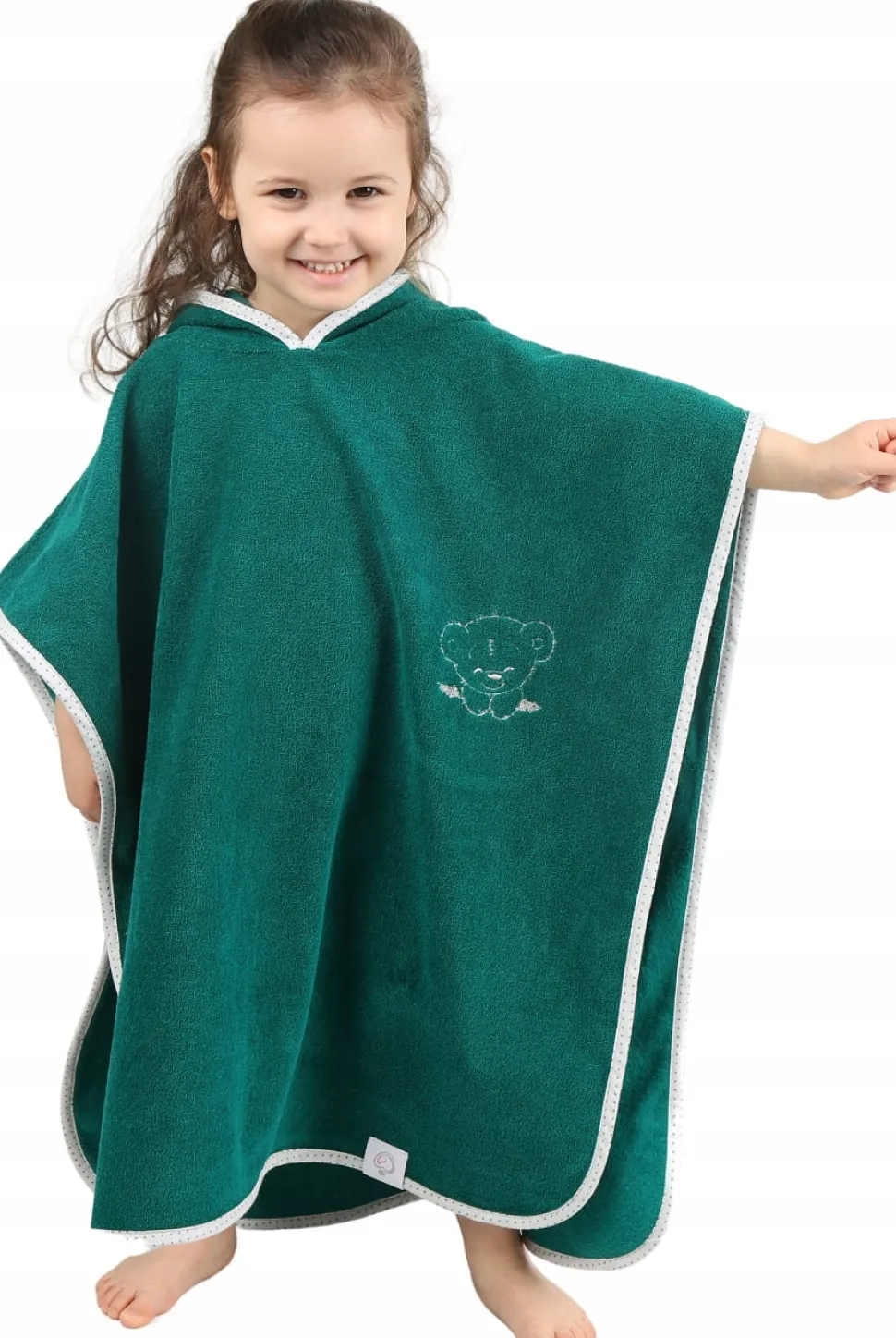 Babymam poncho kąpielowe okrycie z kapturem duże