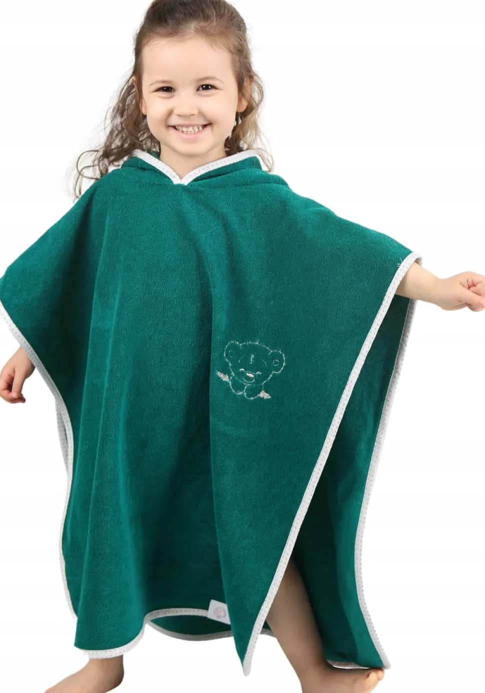 Babymam poncho kąpielowe okrycie z kapturem duże