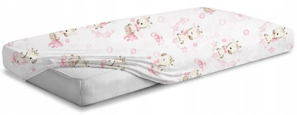 Babymam prześcieradło do kołyski 90x40 cm z gumką 100% bawełna