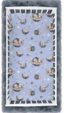 Babymam prześcieradło do kołyski 90x40 cm z gumką 100% bawełna
