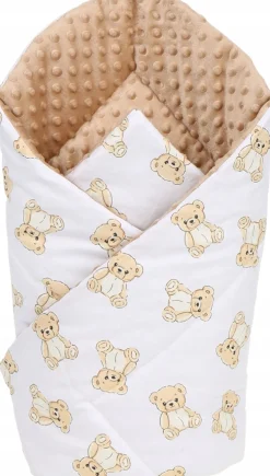 Babymam rożek becik niemowlęcy otulacz minky 80x80