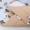 Babymam rożek becik niemowlęcy otulacz minky 80x80