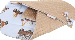 Babymam rożek becik niemowlęcy otulacz minky 80x80