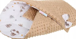 Babymam rożek becik niemowlęcy otulacz minky 80x80