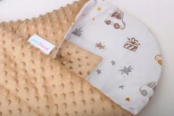 Babymam rożek becik niemowlęcy otulacz minky 80x80