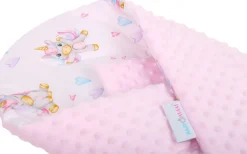 Babymam rożek becik niemowlęcy otulacz minky 80x80