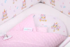 Babymam rożek becik niemowlęcy otulacz minky 80x80