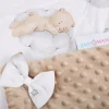 Babymam rożek becik niemowlęcy otulacz minky 80x80