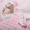 Babymam rożek becik niemowlęcy otulacz minky 80x80