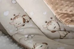 Babymam rożek becik niemowlęcy otulacz minky 80x80