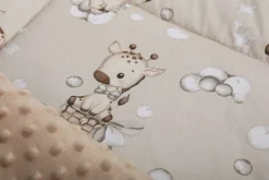Babymam rożek becik niemowlęcy otulacz minky 80x80