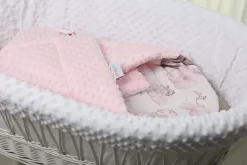 Babymam rożek becik niemowlęcy otulacz minky 80x80