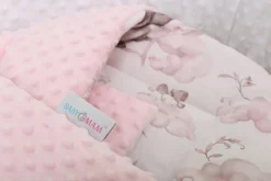 Babymam rożek becik niemowlęcy otulacz minky 80x80