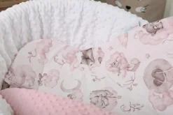 Babymam rożek becik niemowlęcy otulacz minky 80x80