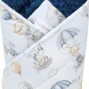 Babymam rożek becik niemowlęcy otulacz minky 80x80