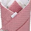 Babymam rożek becik niemowlęcy otulacz minky 80x80