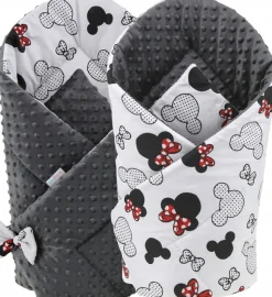 Babymam rożek becik niemowlęcy otulacz minky 80x80