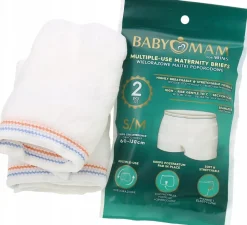 Babymam wielorazowe majtki poporodowe s/m + podpaski na noc zestaw