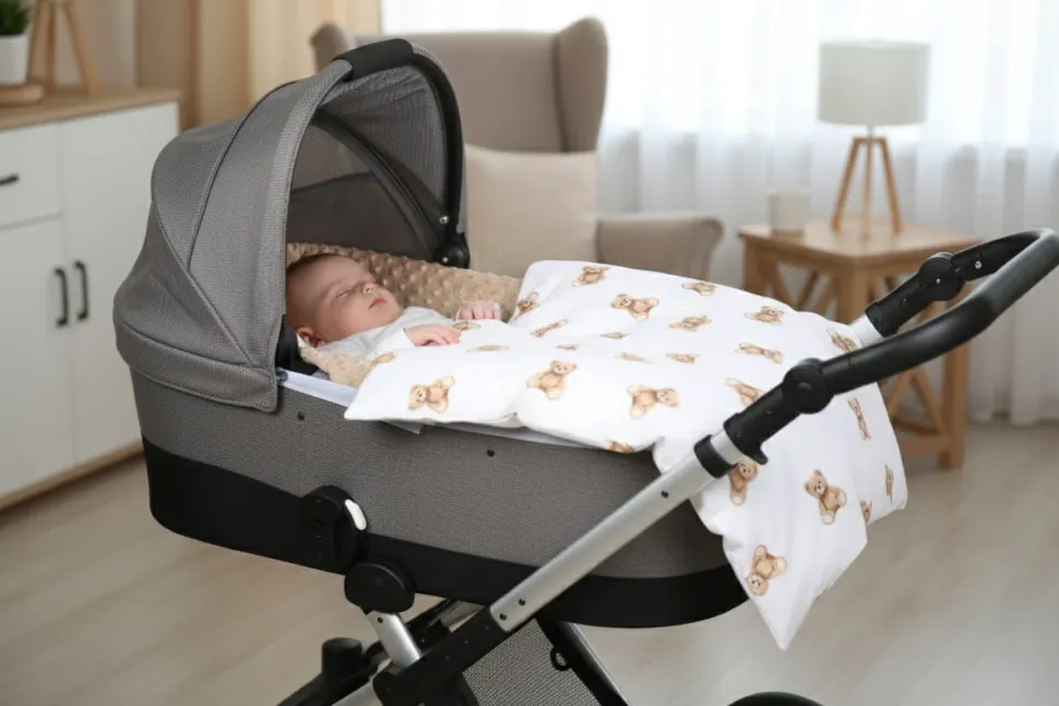 Babymam wkładka do gondoli wózka na zamek usztywniana dwustronna