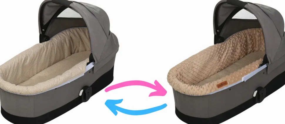 Babymam wkładka do gondoli wózka na zamek usztywniana dwustronna