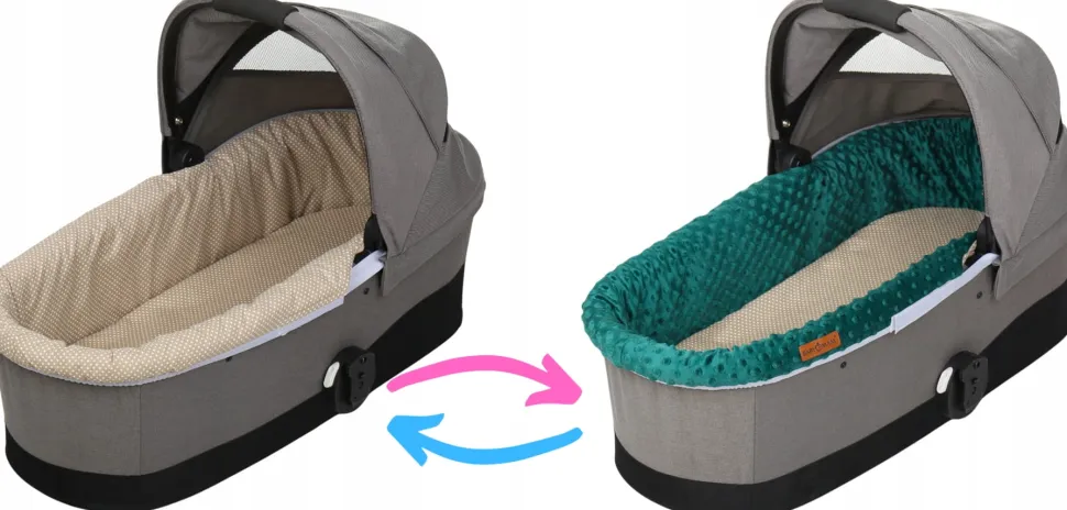 Babymam wkładka do gondoli wózka na zamek usztywniana dwustronna
