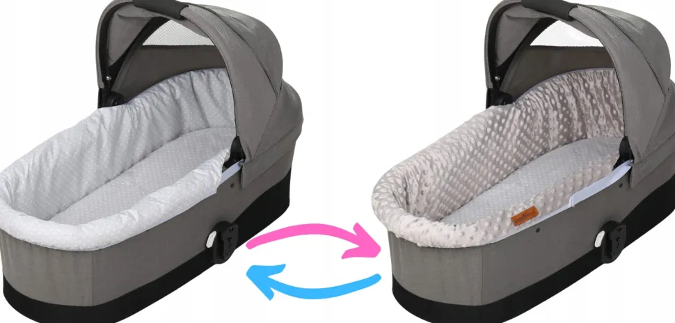 Babymam wkładka do gondoli wózka na zamek usztywniana dwustronna
