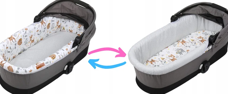 Babymam wkładka do gondoli wózka + prześcieradło