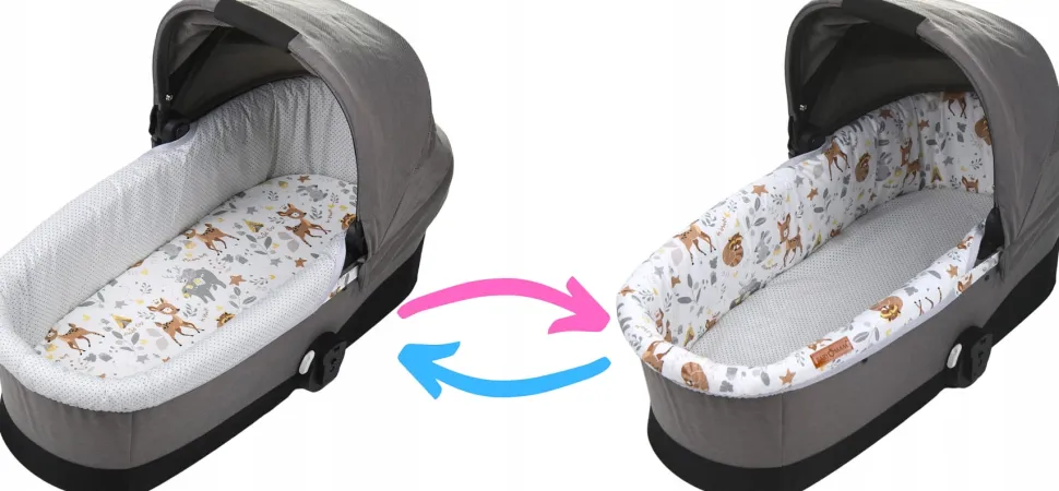 Babymam wkładka do gondoli wózka + prześcieradło