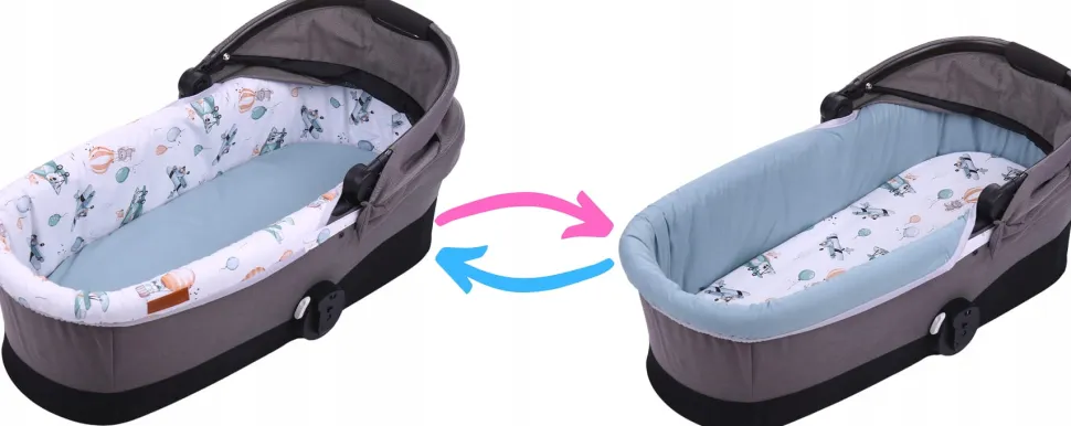 Babymam wkładka do gondoli wózka + prześcieradło