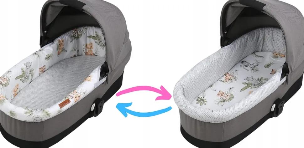 Babymam wkładka do gondoli wózka + prześcieradło